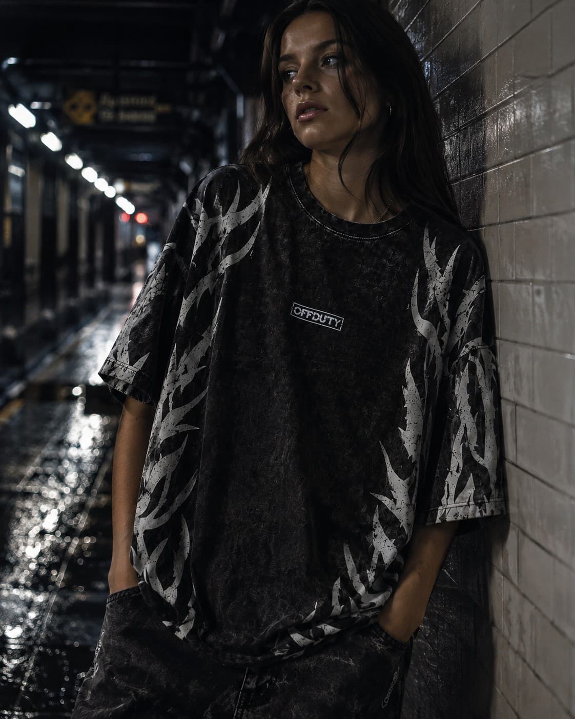 OFFDUTY Sweet Violence oversized graphic tee alley editorial lookbook Pakistan